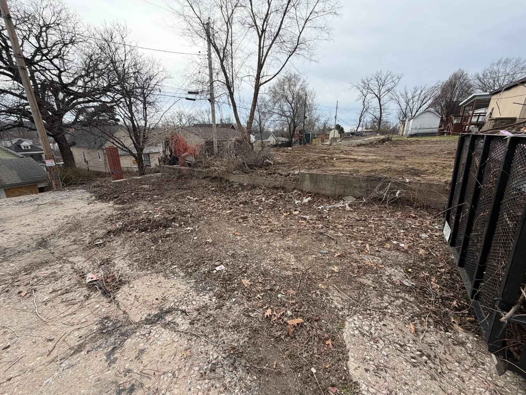 Property lot cleared after debris removal